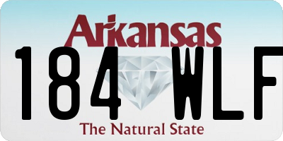 AR license plate 184WLF