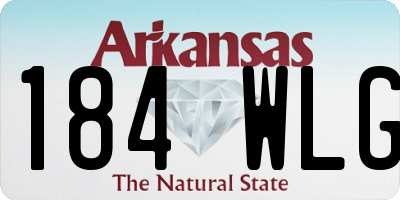 AR license plate 184WLG
