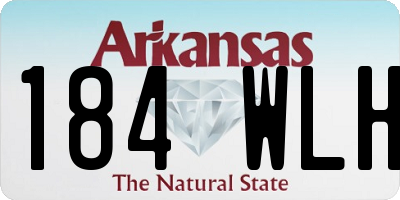 AR license plate 184WLH