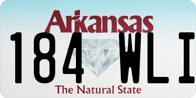 AR license plate 184WLI