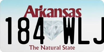 AR license plate 184WLJ