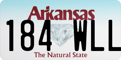 AR license plate 184WLL