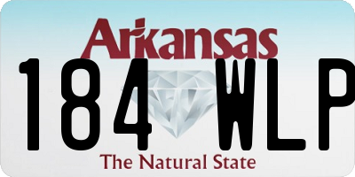 AR license plate 184WLP
