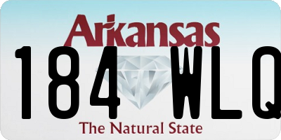AR license plate 184WLQ