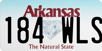 AR license plate 184WLS