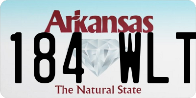 AR license plate 184WLT