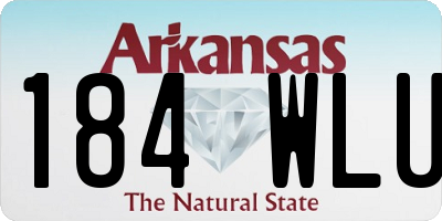 AR license plate 184WLU