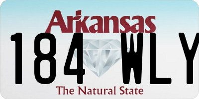 AR license plate 184WLY