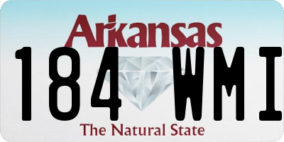 AR license plate 184WMI