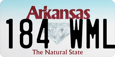 AR license plate 184WML