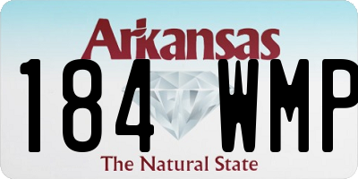 AR license plate 184WMP