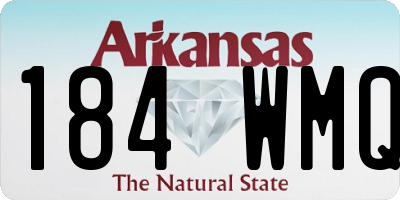AR license plate 184WMQ