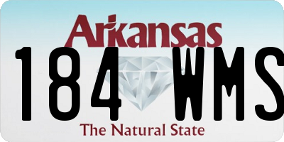 AR license plate 184WMS