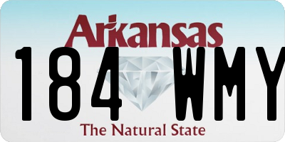 AR license plate 184WMY