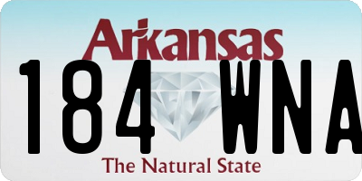 AR license plate 184WNA