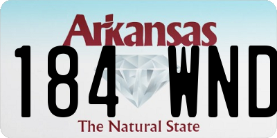 AR license plate 184WND