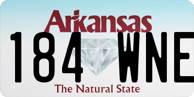 AR license plate 184WNE