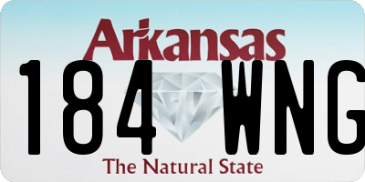 AR license plate 184WNG