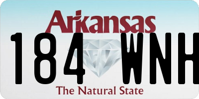 AR license plate 184WNH