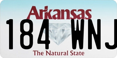 AR license plate 184WNJ