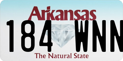 AR license plate 184WNN
