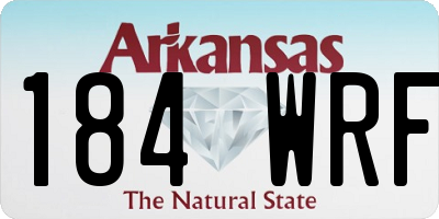 AR license plate 184WRF