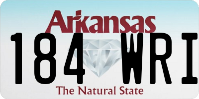 AR license plate 184WRI