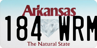 AR license plate 184WRM
