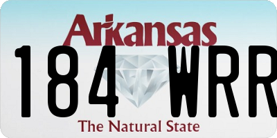 AR license plate 184WRR