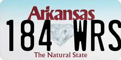 AR license plate 184WRS