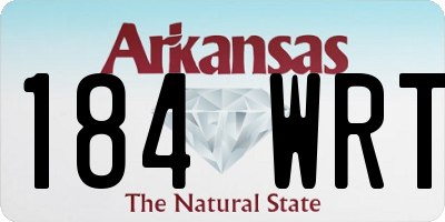 AR license plate 184WRT