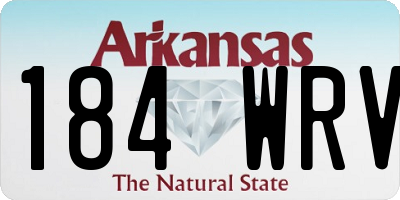 AR license plate 184WRV