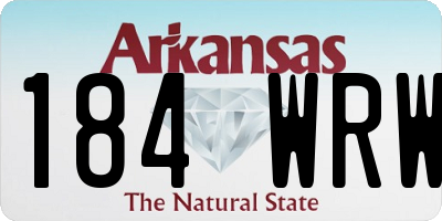 AR license plate 184WRW