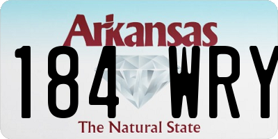 AR license plate 184WRY