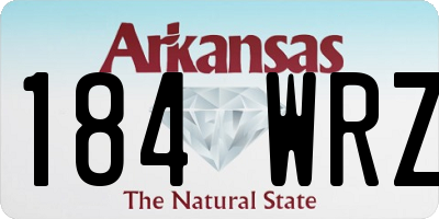 AR license plate 184WRZ