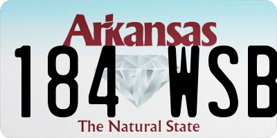AR license plate 184WSB