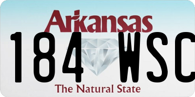 AR license plate 184WSC