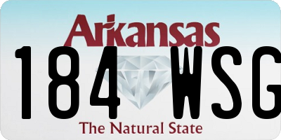 AR license plate 184WSG