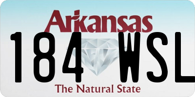 AR license plate 184WSL