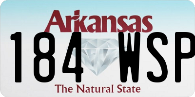 AR license plate 184WSP
