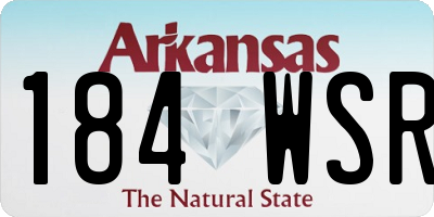AR license plate 184WSR
