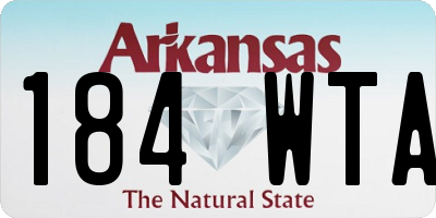 AR license plate 184WTA