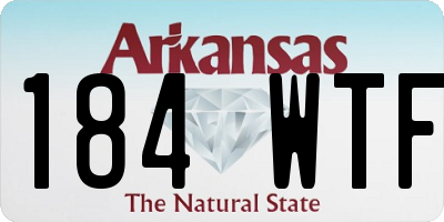 AR license plate 184WTF