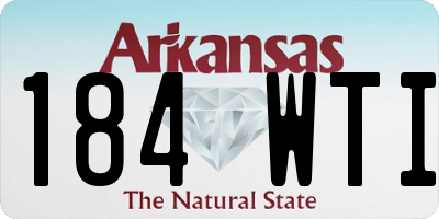 AR license plate 184WTI