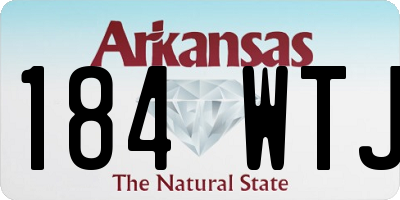 AR license plate 184WTJ