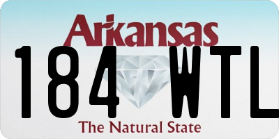 AR license plate 184WTL