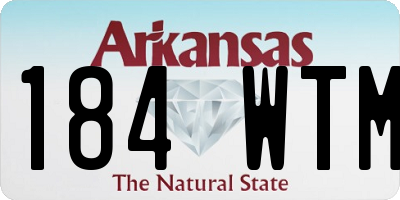 AR license plate 184WTM