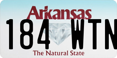 AR license plate 184WTN