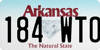 AR license plate 184WTO