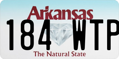 AR license plate 184WTP
